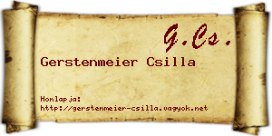 Gerstenmeier Csilla névjegykártya
